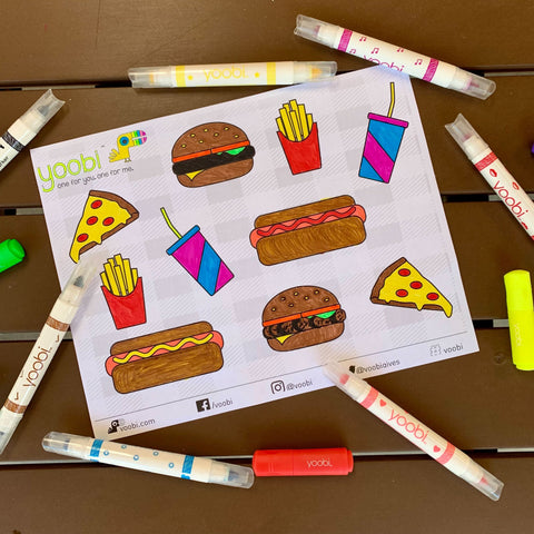 Yoobi Yummy Food Activity Sheet